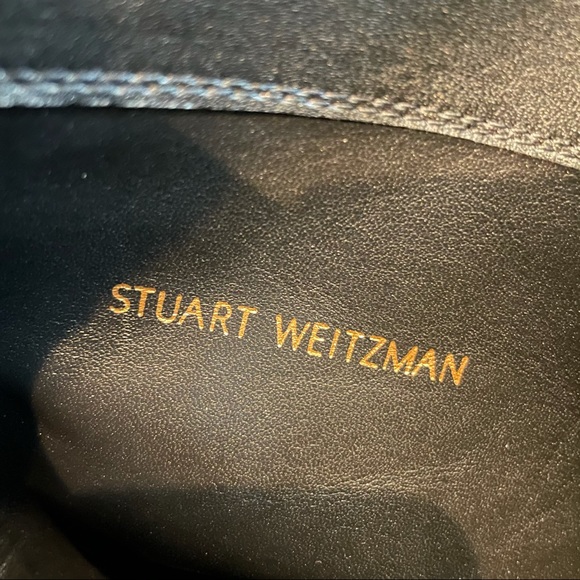 NIB Stuart Weitzman 5050 block black leather knee high boots - Picture 9 of 13